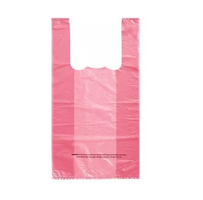 Bags 1/10  8  X 4  X 15    T-Shirt Plastic Grocery Shopping .55 Mil Burgundy • $11.99