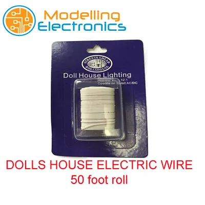 £5.85 • Buy Dolls House Wire 1:12 Scale 12v Lighting 50 Feet Twin Core
