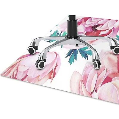£65.95 • Buy Poppy Flower Large Chair Mat Pad Floor Carpet Protector Under Desk Decor 140x100