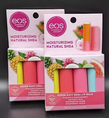 EOS Evolution Of Smooth Super Soft Shea Lip Balm Stick Variety Pack 2 Pkgs • $15.99