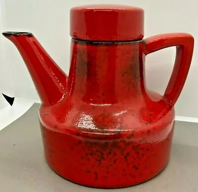 Vintage MCM Metlox Red Teapot Coffee Tea Modern Mid-Century Art Pottery 4550 • $99.95