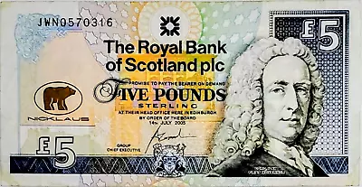 Royal Bank Of Scotland £5 Jack Nicklaus 2005 Banknote • £13.64