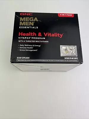 GNC Mega Men Health & Vitality Vitapak 30 Day Supply 4 In 1 Pack Vitamin Lot 2 • $30