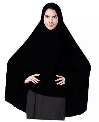  Women's Elegant Modest Muslim Islamic Ramadan Soft Lightweight Large Black • $26.28