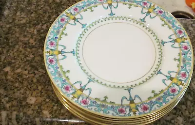 *c1890 MINTON England Hand Painted Set Of 6 Salad Plates • $69.99