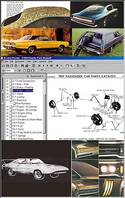 1969 CHRYSLER Mopar Complete Dealer PARTS MANUAL On CD!  • $19.98