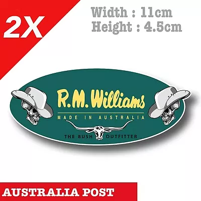 R.M Williams - The Bush Outfitter Logo Skull Cowboy X2 Decal Sticker • $7.10