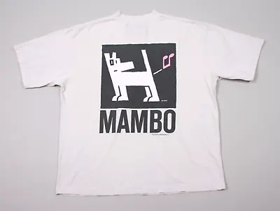 Vintage 1994 Mambo Farting Dog T-shirt White Crew Size L-XL • $45