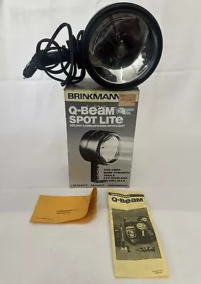 Brinkman Q-Beam Spotlight VNTG Black ABS Plastic 8  Straight Cord Lighter Plug • $39.99