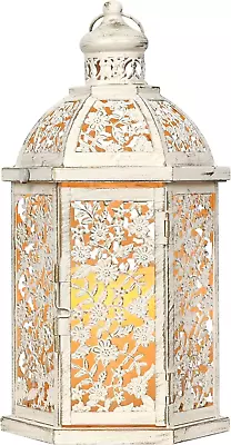 Lanterns Decorative Indoor 13.8  Vintage Outdoor Lantern Metal Candle Holders • $36.25