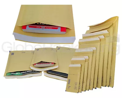 Gold Padded Bubble Envelopes Bags - Quality Fsc Approved  *all Sizes/qty's* • £6.98