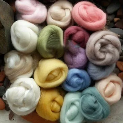 17Colors Wool Yarn Roving Fibre Hand Spinningss DIY Craft For Needle Felting • $7.99