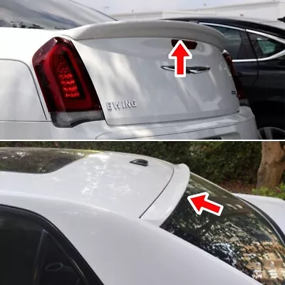 Black Fits For Chrysler 300 300C 300S 15-23 OE Trunk Spoiler + Roof Spoiler • $639