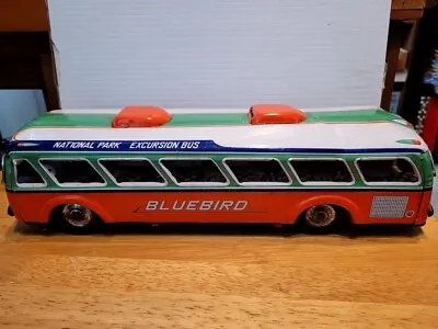 Nice Vintage 1950's/60's Daiya Tin Friction Bluebird National Excursion  Bus • $134.96