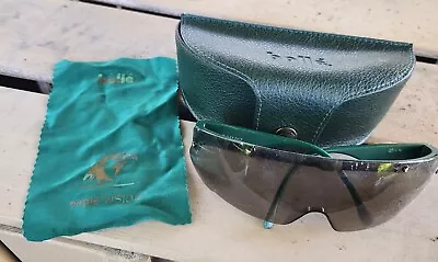 Vintage 1980S BOLLE EAGLE VISION SUNGLASSES & CASE GREEN FRANCE VIPER TYPE VG • $28.99