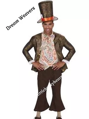 Jacquard Mad Hatter Mens Halloween Costume New Pkg  Complete Outfit MED LAST 1 • $48.85