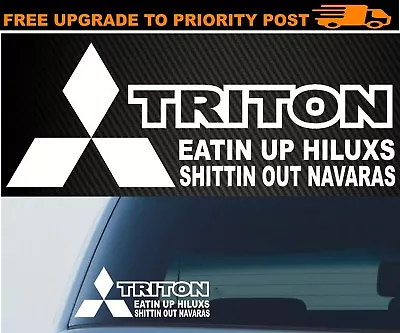 MITSUBISHI TRITON 4X4 Car DECAL Funny STICKER • $7.99