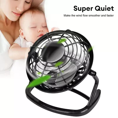 Portable Mini USB Fan Super Quiet Laptop Computer PC Cooler Cooling Desktop Fans • $12.68