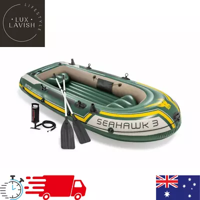 Seahawk 3 Boat Intex Challenger Inflatable Sports 3 Person Oars Pump River Lake • $156.95