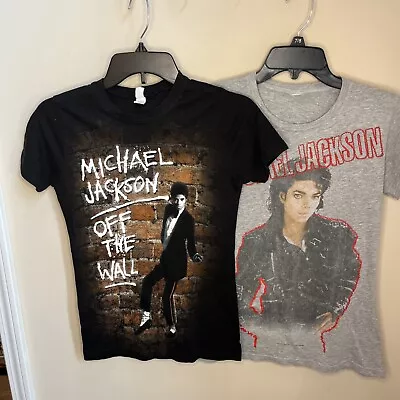 Michael Jackson “Off The Wall” + Thriller T-shirt Lot Of 2 Small Juniors • £15.25