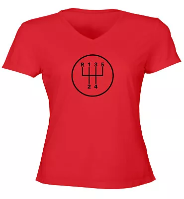 Manual Transmission Shift Pattern 5 Speed Stick Juniors Girls Women Tee T-Shirt • $14.96