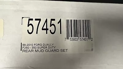 Husky 57451 Rear Dually F-350 1999-2010 Mud Flap Splash Guard FREE SHIPPING  • $75