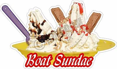 Boat Sundae Double Flake Ice Cream Sticker Decal Cut • £2.99