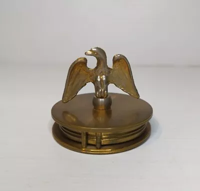 Vintage Eagle Brass Hidden Swivel Magnifying Glass Loop Desktop Paperweight • $14.88