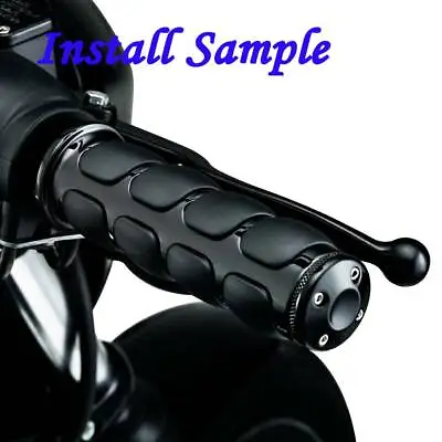 1  Motorcycle Handlebar Hand Grips Black Fit For Harley Davidson Road King Glide • $29.18