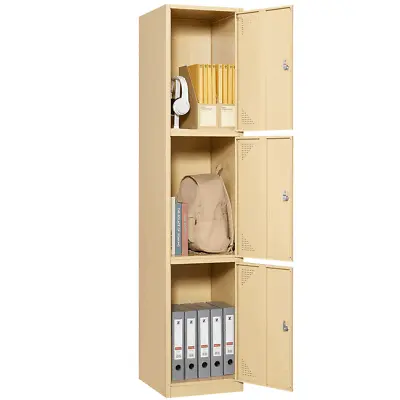 Metal Lockers Storage Cabinet Steel Wardrobe Locker For Office School Gym Hotel • $113.99