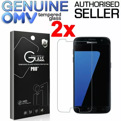 2 X GENUINE Tempered Glass Screen Protector Film For Samsung Galaxy S7 & S7 Edge • $9.95