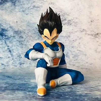 Dragon Ball Z Vegeta Anime Figures Gk Dbz Sitting Posture Pvc Statue Model Toys • $17.99