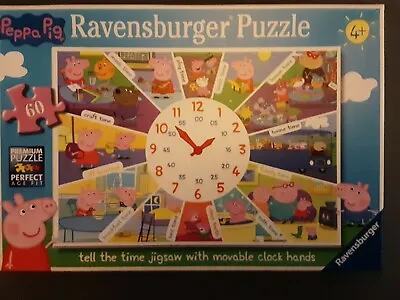 £6 • Buy Peppa Pig 60 Piece🤖 Clock Puzzle Ravensburger