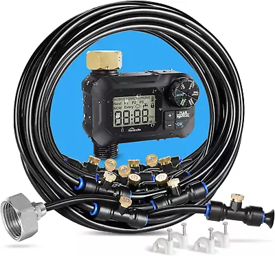 Automatic Misting Cooling System With Timer 91.8FT(28M) Misting Line + 26 Brass  • $82.99