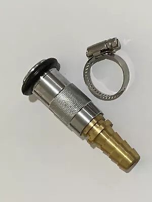 Fire Hose Reel 19mm Brass Nozzle Twist Type With Hose Clamp Jet Fan Spray • $24.95