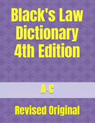 Berthryte Publication Black's Law Dictionary 4th Edition (Paperback) • £32.30