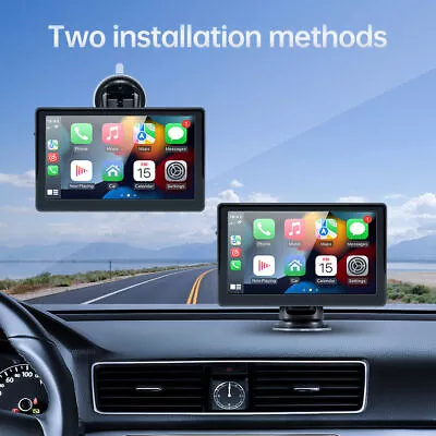 7  Touch Screen Portable 2K Car Wireless Apple CarPlay Android Auto Radio BT FM • £39.99