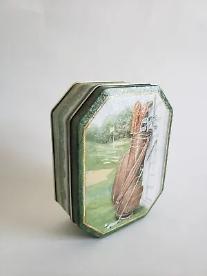 Vtg 1990s Tin Octagonal Small Candy Box Golf By Keller Charles Philadelphia  • $14