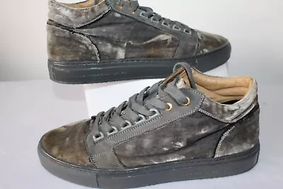 Android Homme Mens Casual LAce Up Shoes Trainers Distressed Grey Velvet Size 7 • £26