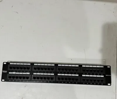 Trendnet TC-P48C5E 48-Port Cat5E Rj45 Utp 19 Inch Rackmount Patch Panel • $25