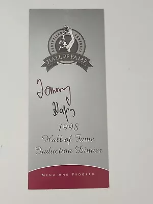 $125 • Buy RICHMOND TIGERS Signed 1998 Tommy Hafey Hall Of Fame Program/Menu 