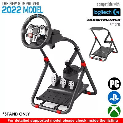 Racing Simulator Steering Wheel Stand Gaming Play Cockpit Seat Stand Adjustable • $119.05