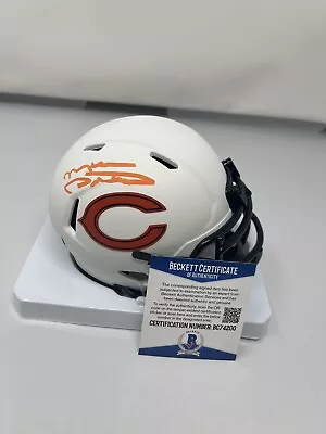 Mike Ditka Signed Chicago Bears Lunar Eclipse Riddell Mini Helmet Beckett COA 3 • $109.99