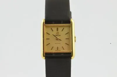 OMEGA De Ville Quartz Women's Watch 16MM 18K 750 Gold Nice Condition Vintage • $1756.05