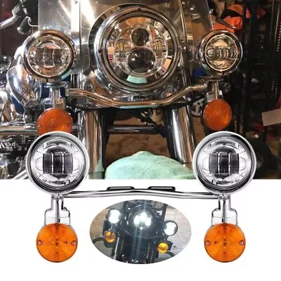 LED Passing Light Turn Signals Bar Kit For Kawasaki Vulcan VN 800 1600 1700 2000 • $167.32