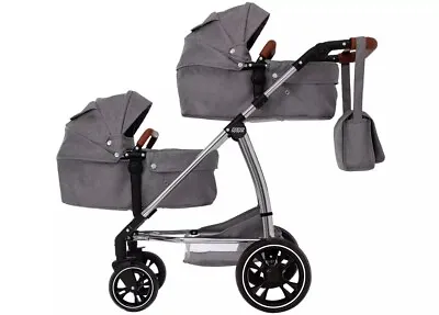 Mamas & Papas Twin Elite Dolls Pram Pushchair Girls Pretend 9 Play Modes Folding • £79.99