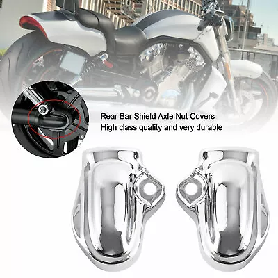 $29.44 • Buy Rear Bar Shield Axle Nut Covers Swingarm Fit For V-Rod VRSC Night Rod 02-17