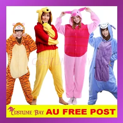 Winnie The Pooh Piglet Onesie Animal Kigurumi Pajamas Pyjamas Sleepwear Costume • $29.95