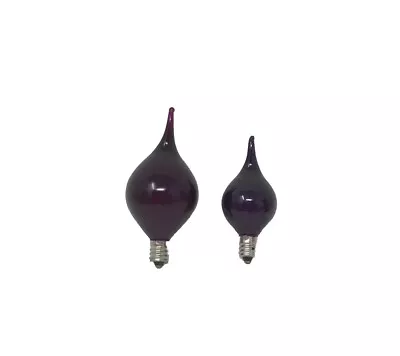 Christmas Flame Bulbs KL 120V 1 5W Purple 3  & 7W Purple 4  Vintage Tested Works • $13.95