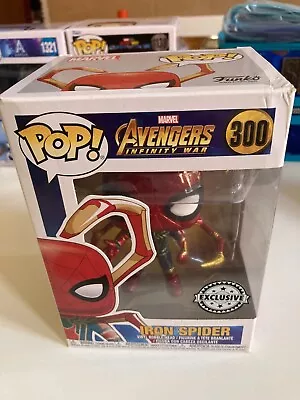 Funko Pop Marvel 300 Iron Spider Avengers Infinity War Box Damage Exclusive Stic • £0.99